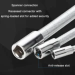 3 PCS/Set 1/4-3/8-1/2 Sleeve Extension Bendable Universal Joint Rod, Color: - Image 4