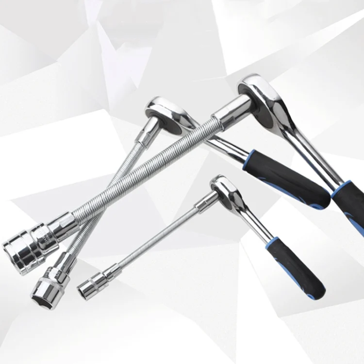 TBD0603000801_B4.webp 3 PCS/Set 1/4-3/8-1/2 Sleeve Extension Bendable Universal Joint Rod, Color: - Image 5