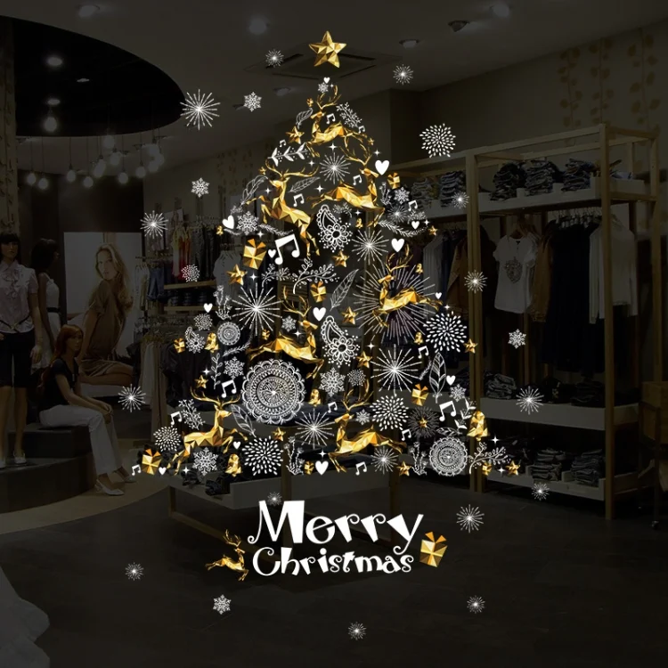 TBD0603001801_B1.webp XH9293 Christmas Decoration Store Window Glass Self-adhesion Sticker, Size: 60x90cm - Image 2