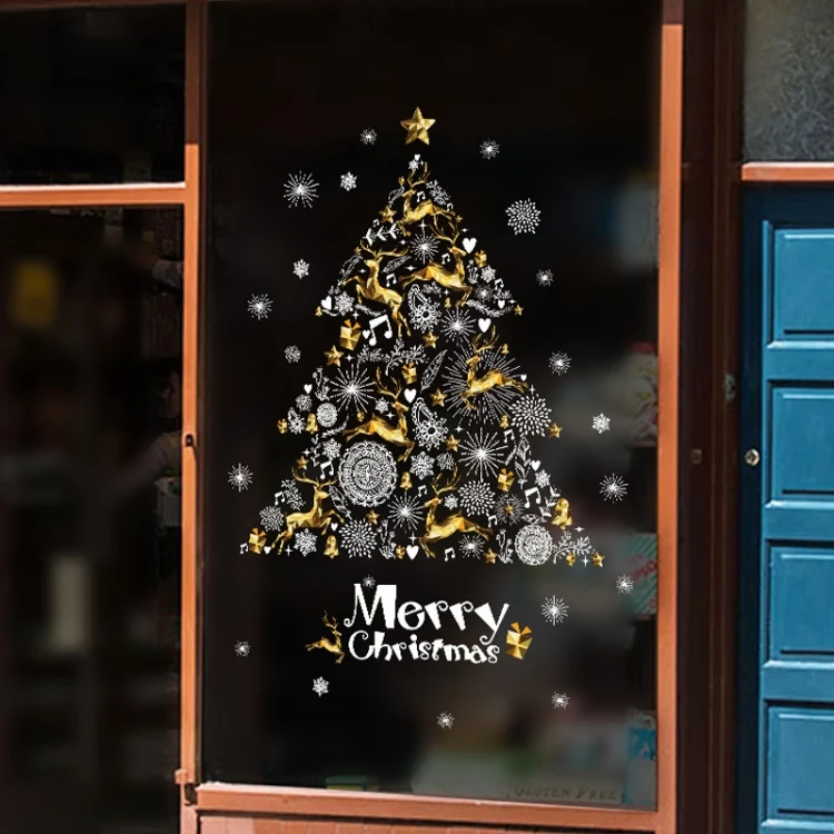 TBD0603001801_B2.webp XH9293 Christmas Decoration Store Window Glass Self-adhesion Sticker, Size: 60x90cm - Image 3