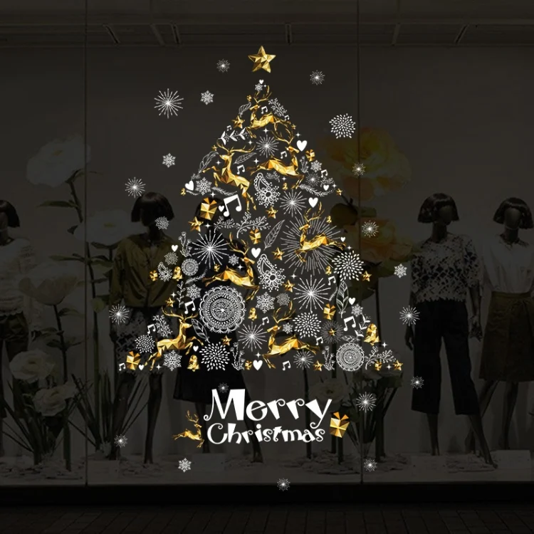 TBD0603001801_B3.webp XH9293 Christmas Decoration Store Window Glass Self-adhesion Sticker, Size: 60x90cm - Image 4