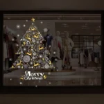 XH9293 Christmas Decoration Store Window Glass Self-adhesion Sticker, Size: 60x90cm - Image 5