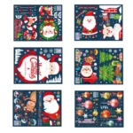Santa Claus Hanging Stickers Shop Window Glass Door Living Room Wall Stickers - Image 2