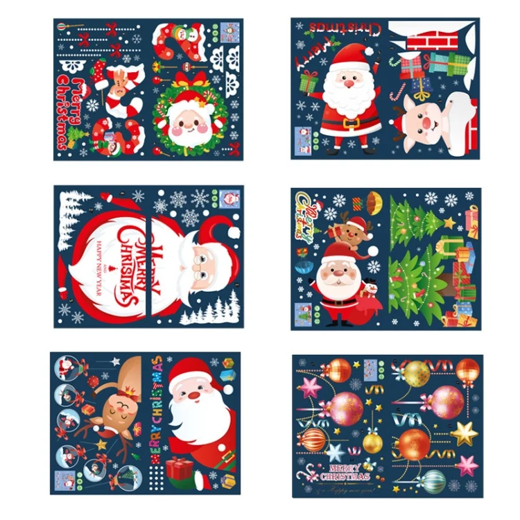 TBD0603002001_B1.webp Santa Claus Hanging Stickers Shop Window Glass Door Living Room Wall Stickers - Image 2