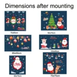 Santa Claus Hanging Stickers Shop Window Glass Door Living Room Wall Stickers - Image 3