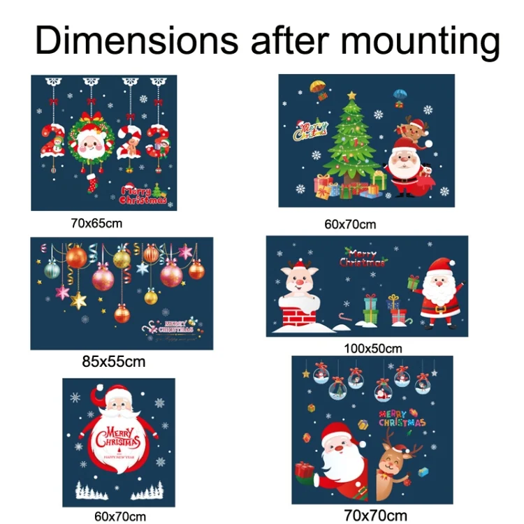 TBD0603002001_B2.webp Santa Claus Hanging Stickers Shop Window Glass Door Living Room Wall Stickers - Image 3