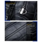 BULL CAPTAIN 0147 Leather Large Capacity Crossbody Travel Bag Briefcase - Image 6