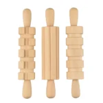 Plasticine Accessory DIY Slime Play Dough Wooden Tools Roller Stamp Rolling Pin Spoon - Image 4