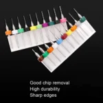 10 In 1 PCB Tungsten Steel Drill Bits Carving Miniature Drill Bits, Size: - Image 2
