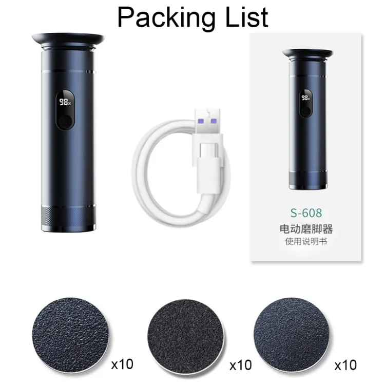 TBD0603019601_B5.webp S-608 Smart Digital Display USB Charging Foot Grinder Exfoliating Electric Pedicure - Image 6