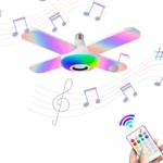 Smart Remote Control Colorful Folding Music Bulb Light with Audio Function, Spec: