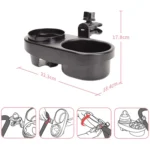 Stroller Double Cup Holder Pushchair Bottle Snack Box Shelf - Image 3