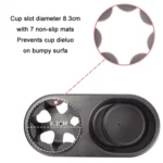 Stroller Double Cup Holder Pushchair Bottle Snack Box Shelf - Image 4