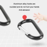 Stroller Wear-Resistant Non-Slip Aluminium Climbing Buckle Hooks - Image 3