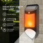 X-A18 59 LED Solar LED Flame Human Sensor Lights Garden Lights - Image 4