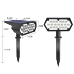 19LED Solar Plug-in Lawn Spotlight Garden Villa Lighting Wall Lamp - Image 2