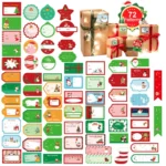 1set 72pcs/set  Christmas Stickers Gift Bag Packaging Box Closure Stickers