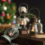Retro Water-Drop Flame Lantern Ornament Christmas Scene Decoration Oil Light - Image 2