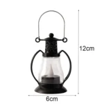 Retro Water-Drop Flame Lantern Ornament Christmas Scene Decoration Oil Light - Image 3