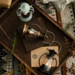 Retro Water-Drop Flame Lantern Ornament Christmas Scene Decoration Oil Light - Image 5