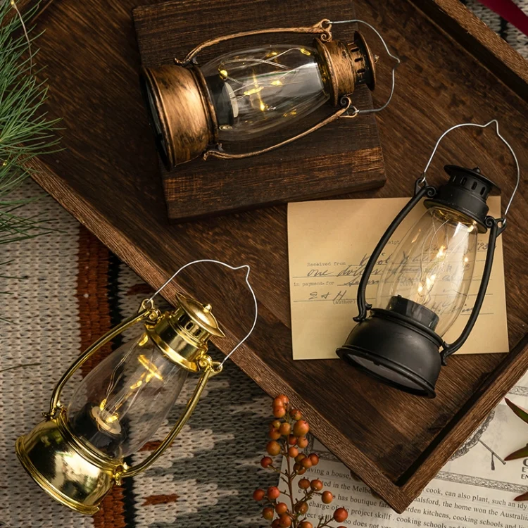 TBD0603050801_B5.webp Retro Lantern Table Decoration Christmas Scene Decoration Simulation Oil Lamp - Image 6