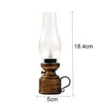 Retro Luminous Kerosene Lamp Christmas Simulation Oil Lamp Decoration, Spec: - Image 3