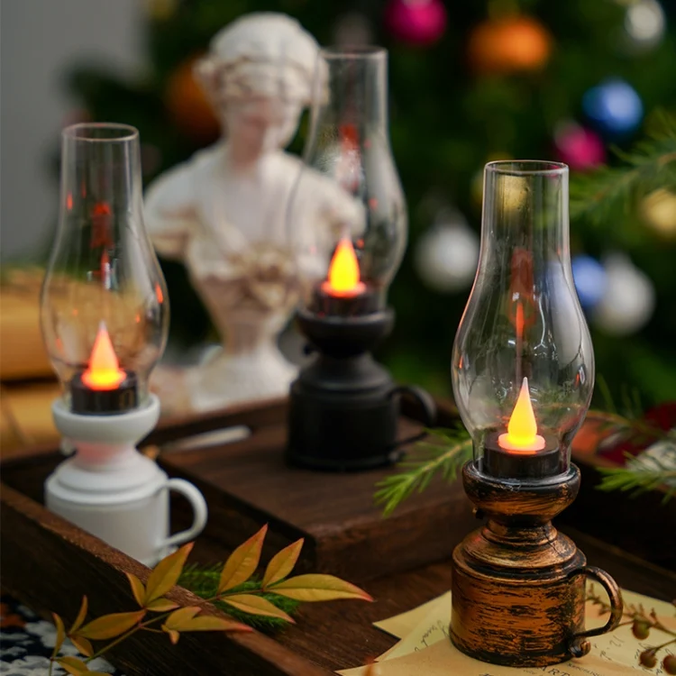 TBD0603051701_B5.webp Retro Luminous Kerosene Lamp Christmas Simulation Oil Lamp Decoration, Spec: - Image 6