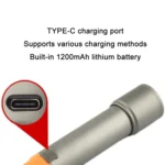 Type-C Rechargeable LED Telescopic Zoom Mini Flashlight - Image 3