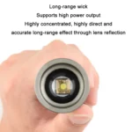 Type-C Rechargeable LED Telescopic Zoom Mini Flashlight - Image 4