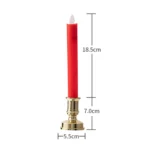 2 PCS Simulation Long-rod Electronic Candle Lamp Swing Wick LED Temple Lamp - Image 3