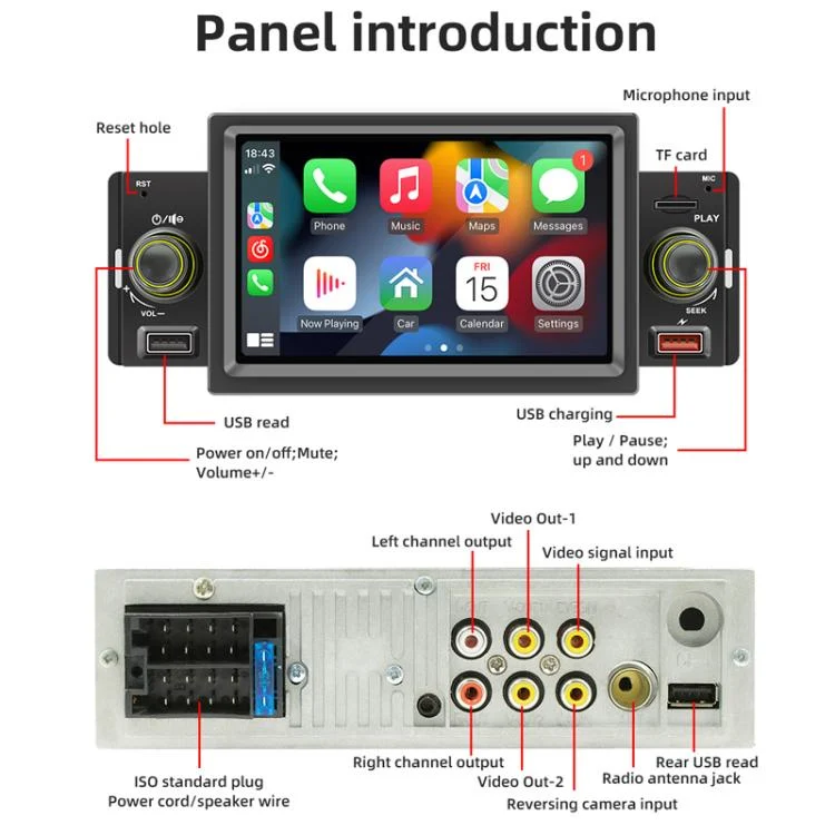 TBD06030560_B3.webp 5 inch Bluetooth AUX Mobile Phone Interconnection USB Interface Car MP5 - Image 4