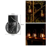 2 PCS Solar Simulation Flame Hollow Ball Hanging Lights Balcony Decorative Lights - Image 3