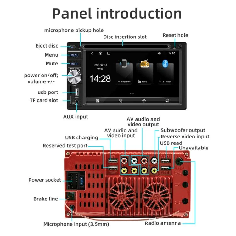 TBD06030598_B3.webp 6.2 inch Bluetooth AUX Mobile Phone Interconnection USB Interface Car DVD - Image 4