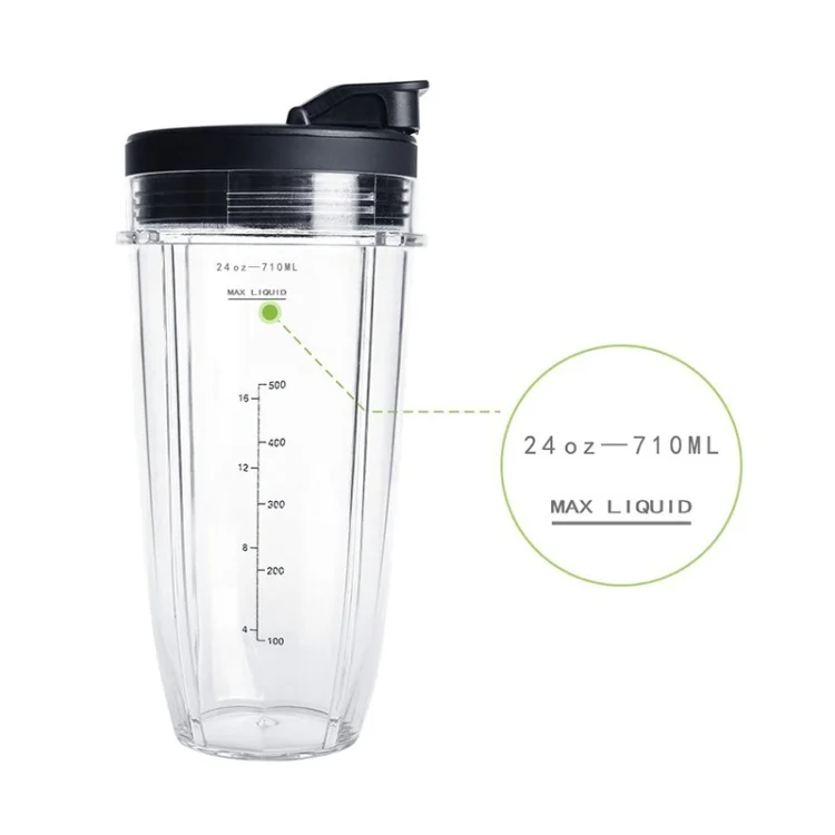 TBD06030606_2.webp For Nutri Ninja Auto IQ Series Blenders 710ML(24oz) Measuring Scale Cup Mug - Image 3