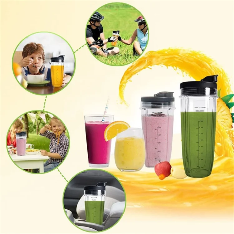 TBD06030606_4.webp For Nutri Ninja Auto IQ Series Blenders 710ML(24oz) Measuring Scale Cup Mug - Image 5