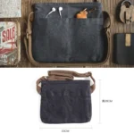Maden S1901202 Retro Minimalist Oil Wax Canvas Bag Shoulder bag - Image 3