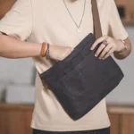 Maden S1901202 Retro Minimalist Oil Wax Canvas Bag Shoulder bag - Image 6