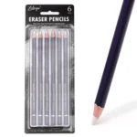 6pcs /Pack Artist Highlight Eraser Pencils Pen Shape Erasers Sketch Pencil