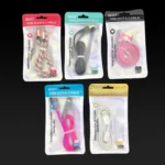 100PCS XC-0014 USB Data Cable Packaging Bags Pearl Light Ziplock Bag, Size: - Image 2