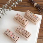 2 Sets D25 12PCS/Set Wooden Cartoon Handbook Decoration Stamps - Image 2
