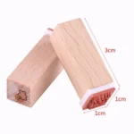 2 Sets D25 12PCS/Set Wooden Cartoon Handbook Decoration Stamps - Image 3