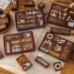 MOCARD 7 In 1 Wooden Stamp Set Handbook DIY Material - Image 2