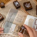 MOCARD 7 In 1 Wooden Stamp Set Handbook DIY Material - Image 4