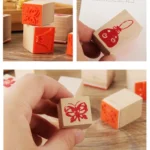 4 Sets 121 Cartoon Handbook Decoration Wooden Seals Diary Decoration Stamps - Image 4