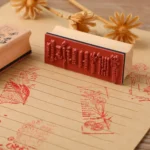 4 PCS Wooden Flowers and Plants Girl Stamp Fresh Plant Handbook DIY Decorative Stamp - Image 4