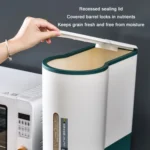 One Button Press Insect Proof Sealed Moisture Proof Fresh Rice Storage Bin - Image 3
