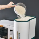 One Button Press Insect Proof Sealed Moisture Proof Fresh Rice Storage Bin - Image 6