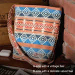 Maden YS2208825 Retro National Canvas Barrel Bags Dual Use Messengers Bag - Image 5