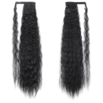 MST8568 Invisible Adhesive Bandage Wigs Corn Perm Long Ponytail Wigs