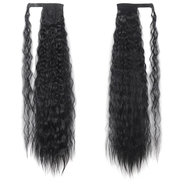 TBD0603091701A.webp MST8568 Invisible Adhesive Bandage Wigs Corn Perm Long Ponytail Wigs - Image 1